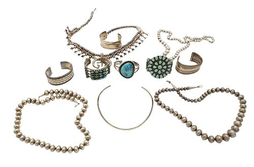 TRAY LOT OF SILVER JEWELRYTray