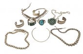 TRAY LOT OF SILVER JEWELRYTray