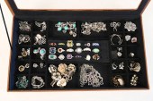 TRAY LOT OF SILVER JEWELRYTray