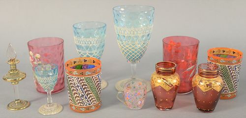 TRAY LOT OF VICTORIAN GLASSWARE