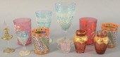 TRAY LOT OF VICTORIAN GLASSWAR