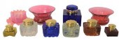 TRAY LOT TO INCLUDE SEVEN GLAS