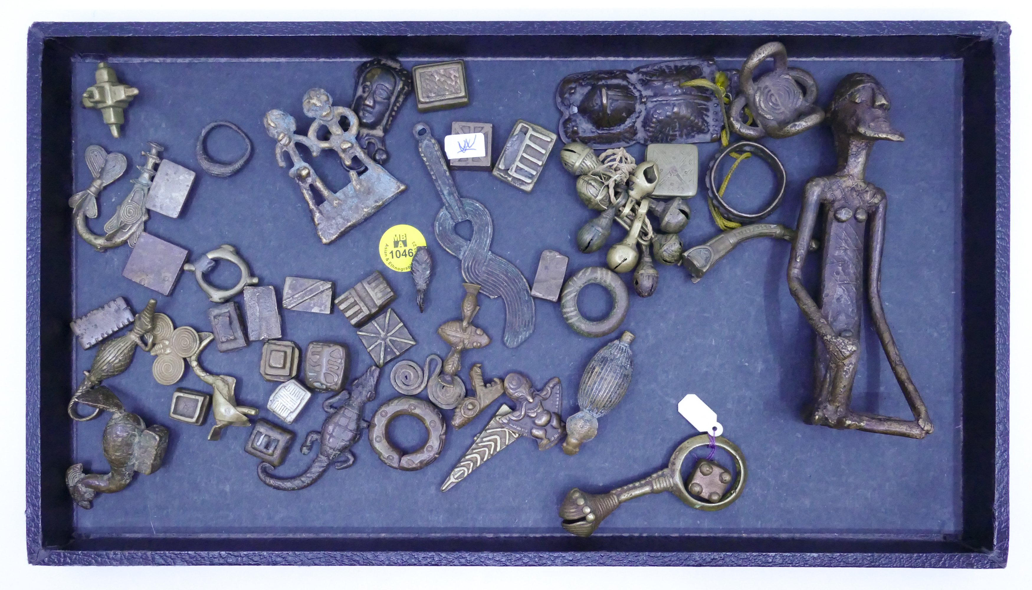 Tray of Ashanti African Bronze Gold