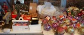 TRAY OF CHRISTMAS ORNAMENTS AN