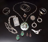 TRAY OF MEXICAN STERLING JEWEL