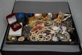 TRAY WITH COSTUME JEWELRYTray