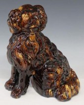 TREACLE-GLAZED POTTERY MANTEL