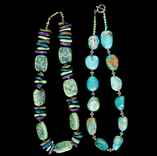 Treated Turquoise Grouping A duo of
