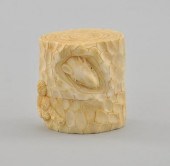 Tree Stump Carved Box Ivory Ne