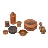 Treen. A Mauchline Ware octago