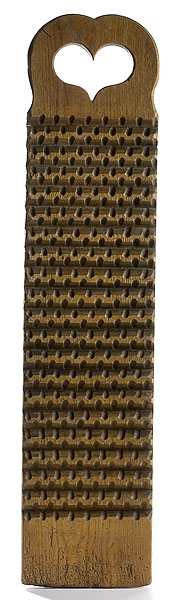 Treen Washboard with Cutout Heart