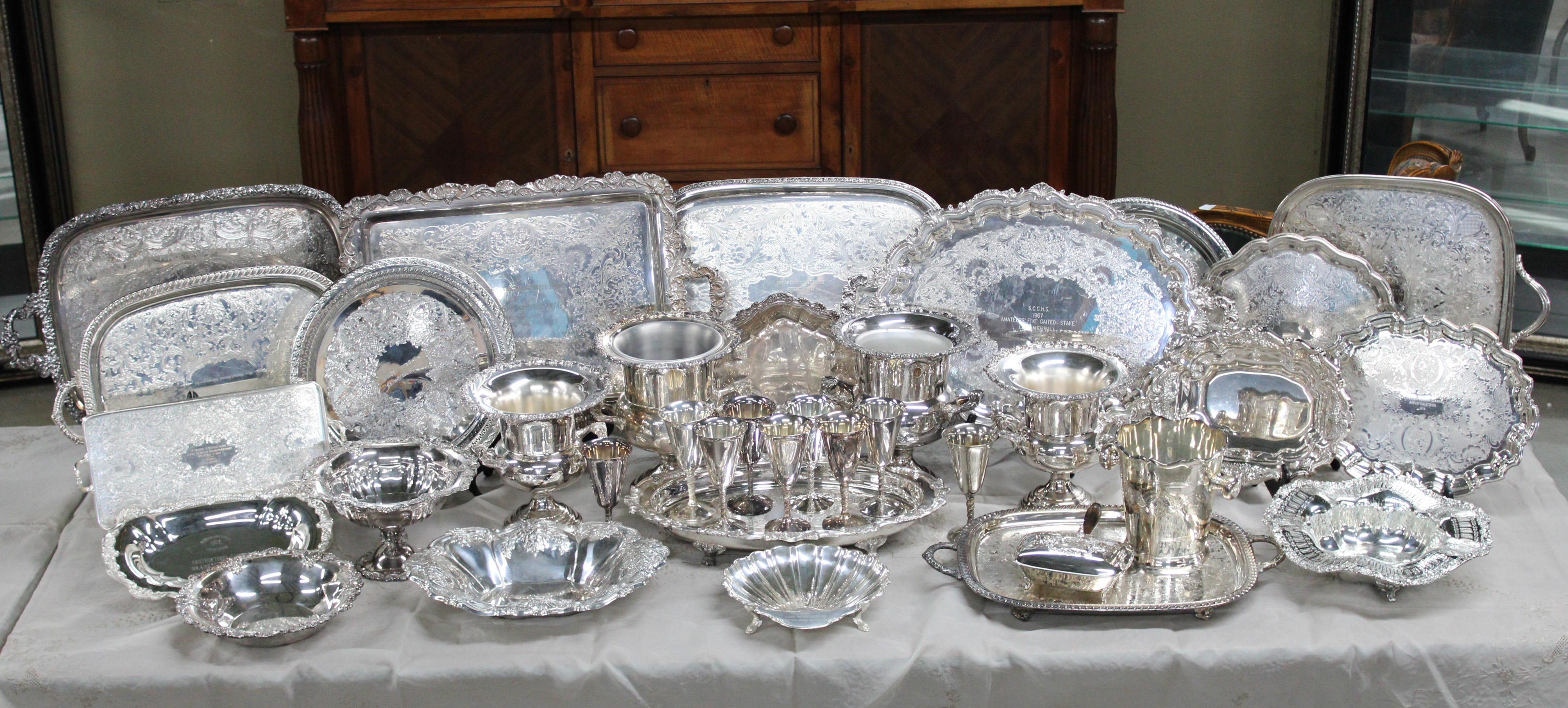 TREMENDOUS 36 PIECE LOT OF SILVER