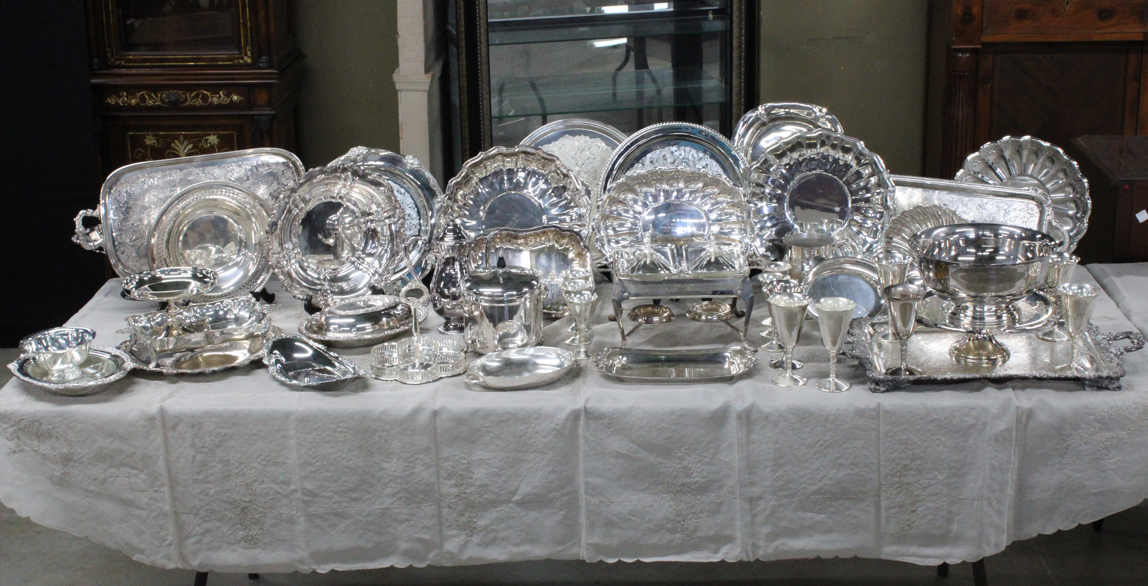 TREMENDOUS 46 PIECE LOT OF SILVER