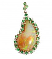 TREMONTI 14K YG OPAL, DIAMOND,