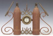 TRENCH ART MANTEL SHELF CLOCKT