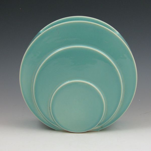 Trenton triple disc vase. Marked