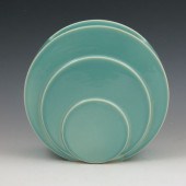 Trenton triple disc vase. Mark
