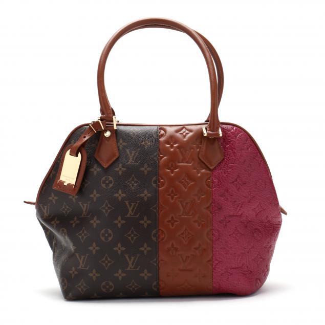 TRI-COLOR BLOCK MONOGRAM TOTE,