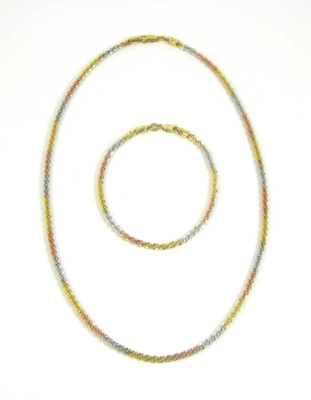 TRI-COLOR EIGHTEEN KART GOLD