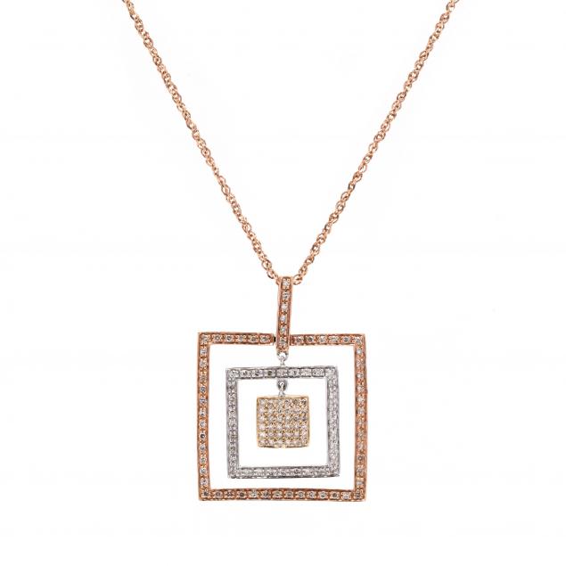 TRI-COLOR GOLD AND DIAMOND