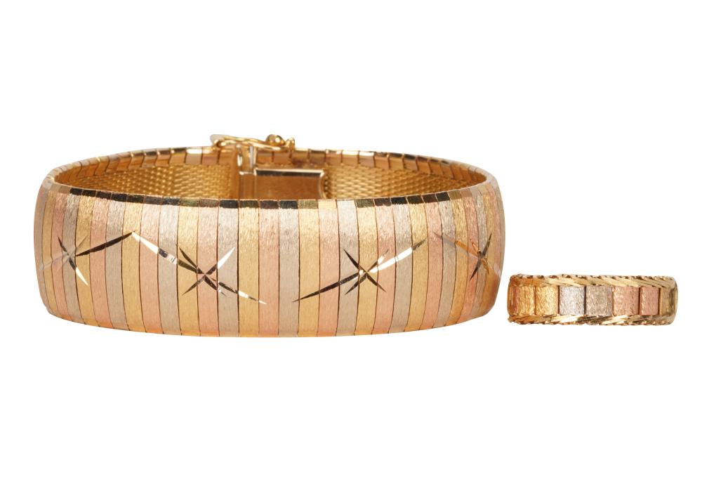 TRI-COLOR GOLD BRACELET &