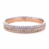 TRI-GOLD 3 DIAMONDS BANGLE SET