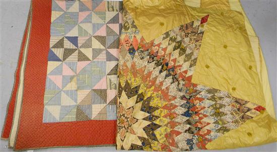 Triangular pattern quilt  72'' h. x