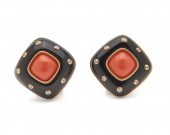 TRIANON 14K GOLD, ONYX, CORAL,