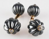 TRIANON 14K HEMATITE DIAMOND C