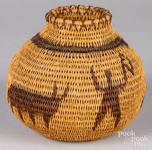 TRIBAL BASKET, MID 20TH C.Tribal