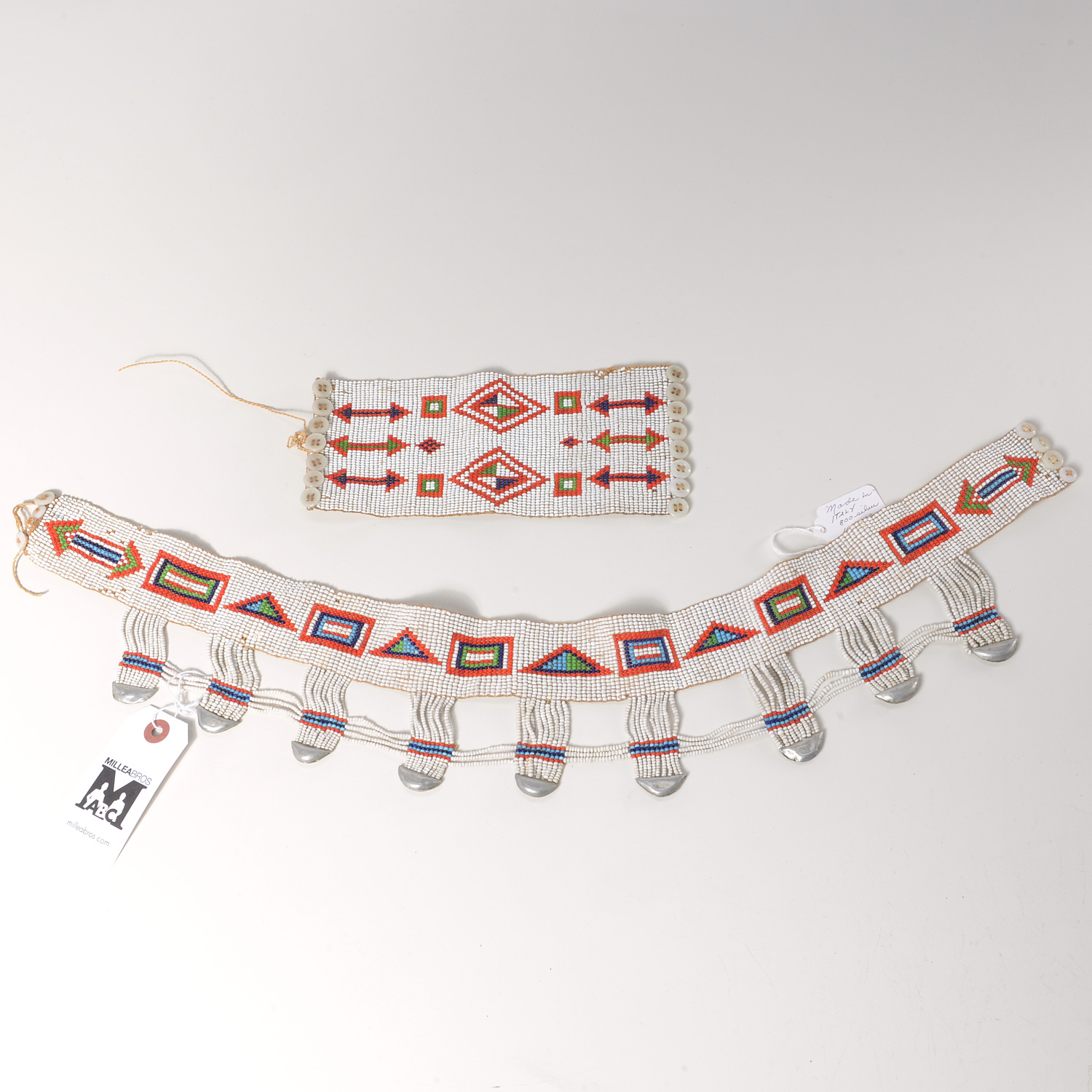 TRIBAL BEADED BELT AND BRACELET