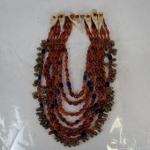 TRIBAL CARNELIAN AND BONE NECK