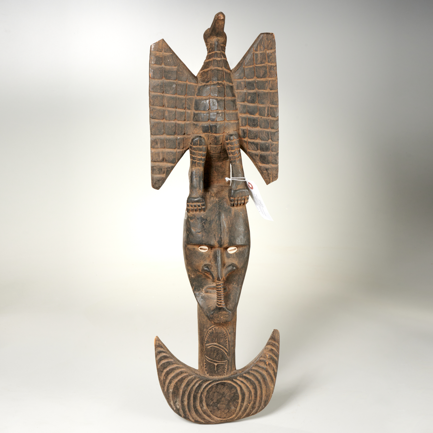 TRIBAL CARVED WOOD MASK 20th c.,