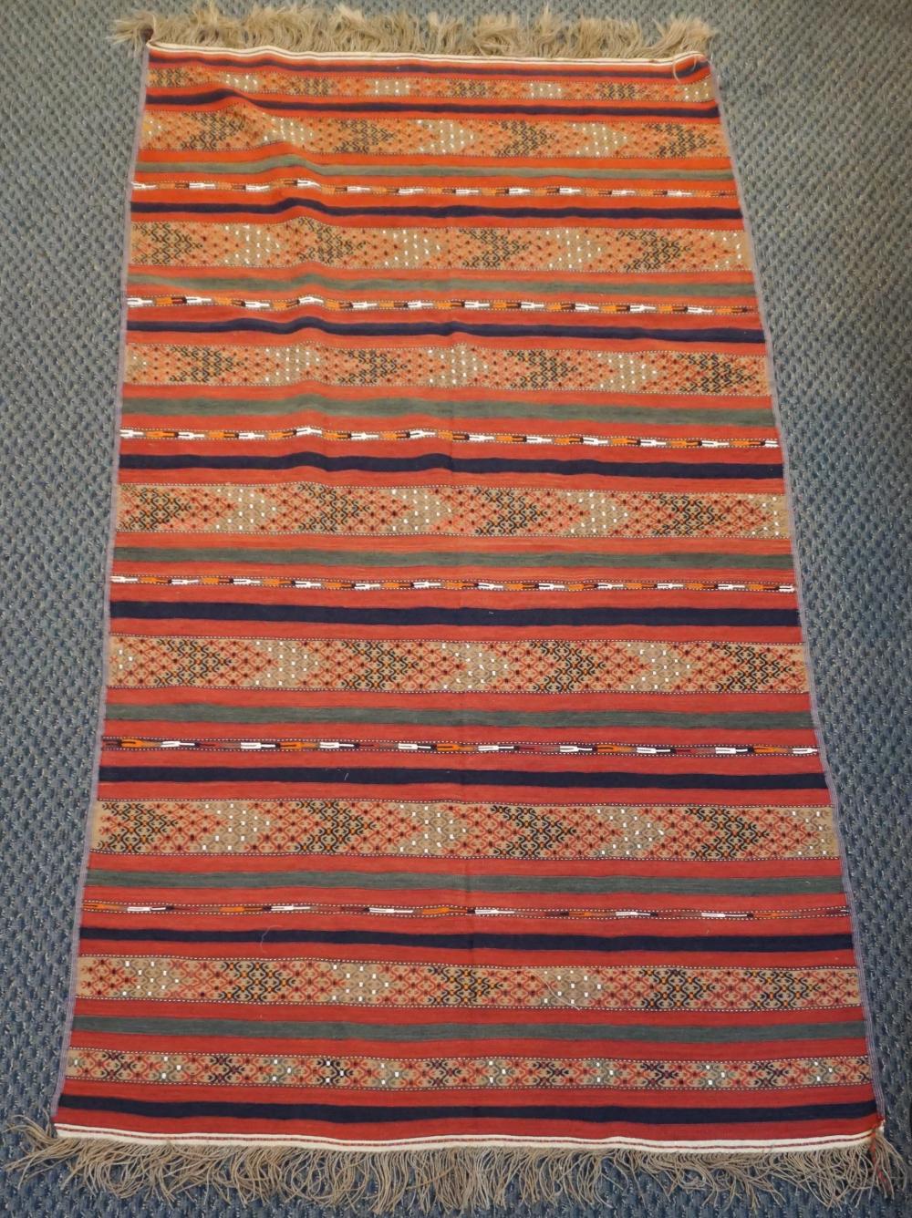TRIBAL EMBROIDERED DOWRY KILIM RUG,