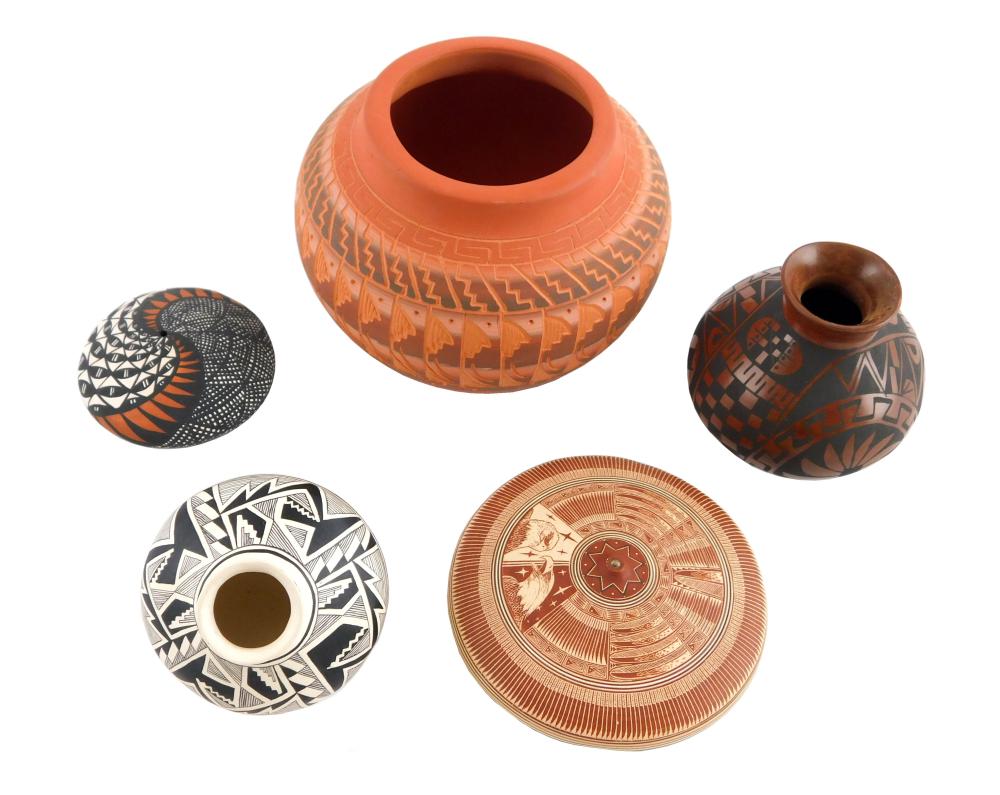 TRIBAL: FIVE SIGNED PIECES OF