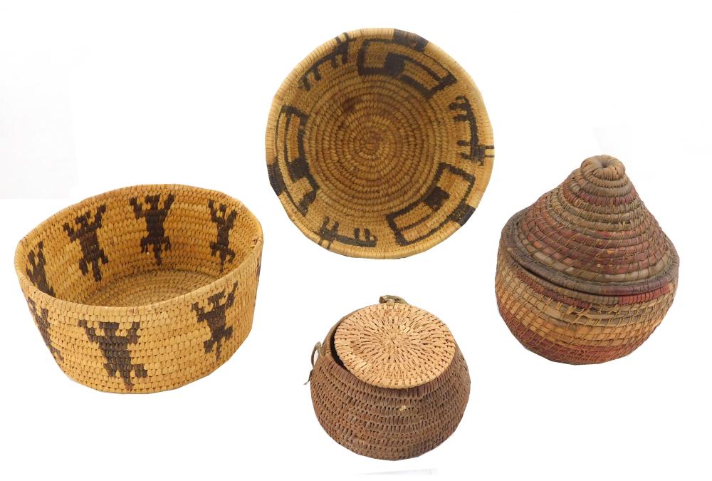 TRIBAL: FOUR BASKETS INCLUDING: TWO