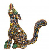 TRIBAL: HUICHOL BEADED COYOTE