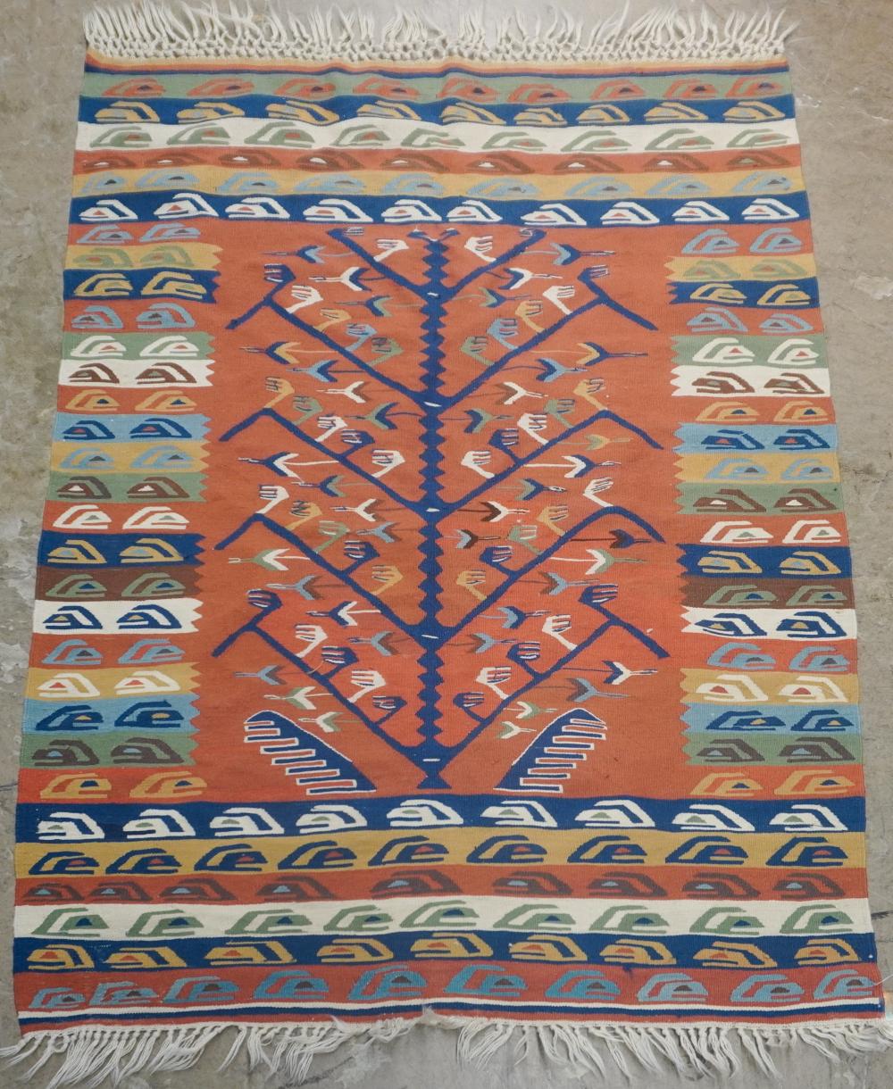 TRIBAL KILIM RUG, 5 FT 5 IN X 3