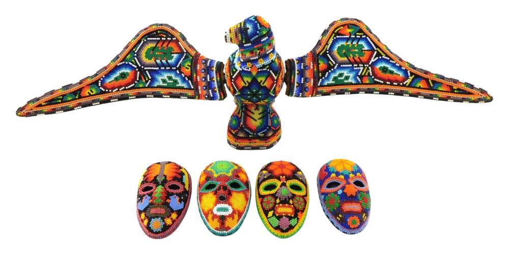TRIBAL: LARGE HUICHOL BEADED