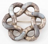TRIBAL SILVER BANDED AGATE OPE