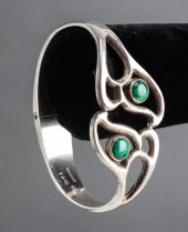 TRIBAL SILVER & MALACHITE HING