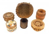TRIBAL: SIX WOVEN BASKETS, MOS