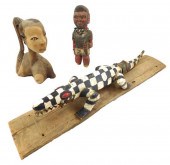 TRIBAL: THREE AFRICAN CARVED W