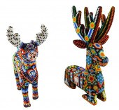 TRIBAL: TWO HUICHOL BEADED DEE