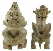TRIBAL: TWO INUIT CARVED STONE