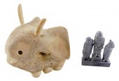 TRIBAL: TWO INUIT CARVINGS, ON