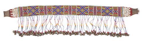 TRIBAL WOMAN'S BEADED BELT,