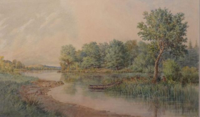 TRIBE George. 1913 W/C Lake with