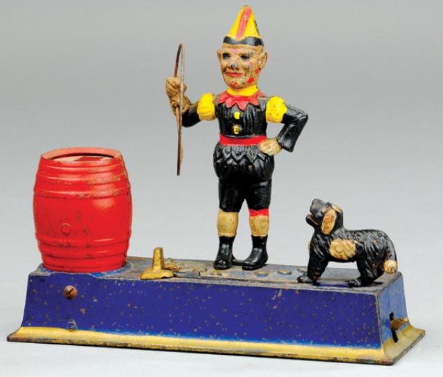 TRICK DOG MECHANICAL BANK Solid