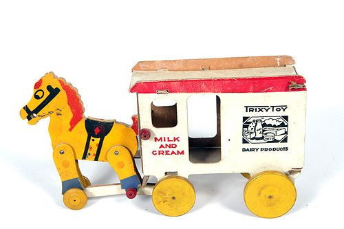 TRICKY TOY MILK WAGONA 12" x 7"